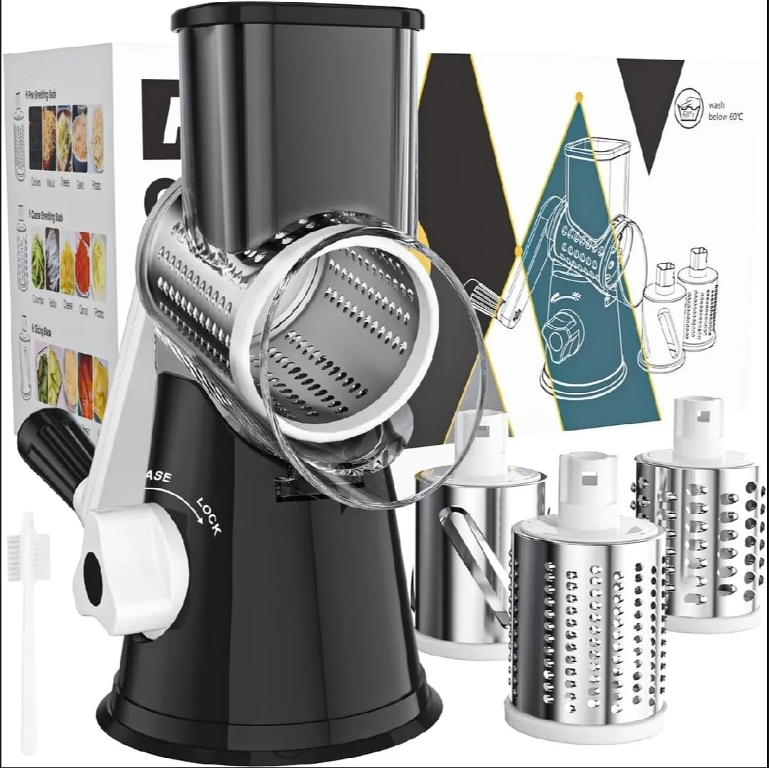 3 in 1 Manual Drum Vegetable Cutter & Slicer