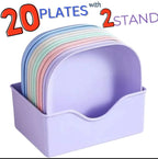 20 Plates with Stand
