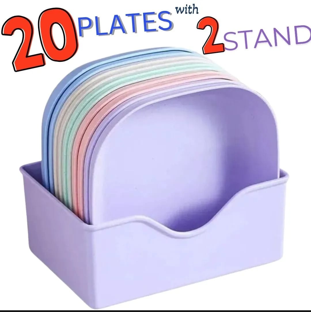 20 Plates with Stand