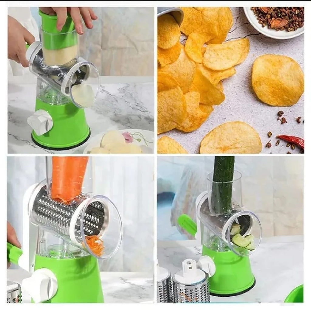 3 in 1 Manual Drum Vegetable Cutter & Slicer